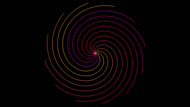 Neon Spiral Vortex Loop - Hypnotic Colorful Light Animation