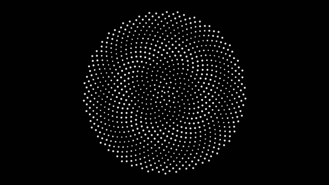 Spiral Dot Matrix Loop - Hypnotic Particle Animation