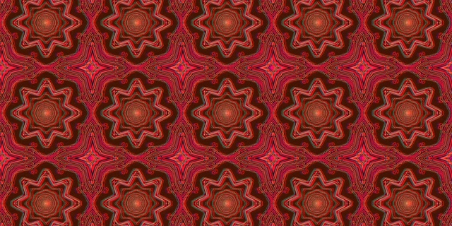 Crimson Mandala Neon Tunnel VJ Loop 2:1 Univisium 60fps Screensaver