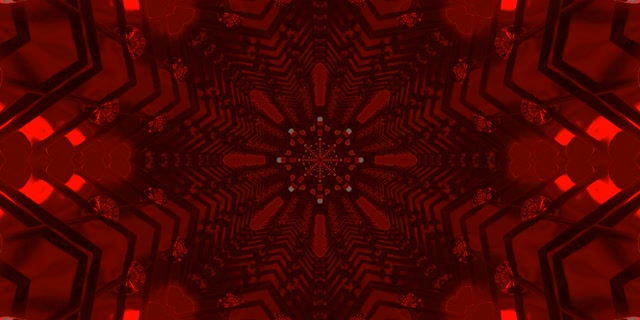 Red Fractal Kaleidoscope Neon Tunnel Vj Loop 2:1 Univisium 60fps Screensaver