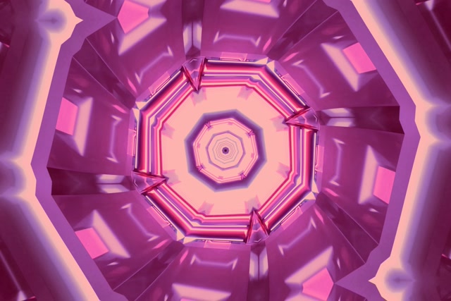 Neon Tunnel Octagon Vortex VJ Loop 3:2 Surface 60fps Screensaver
