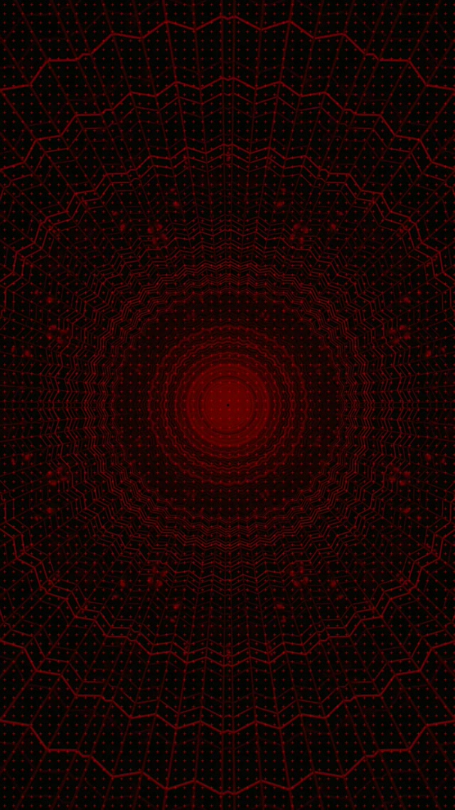 Red Neon Tunnel Pulsating Mandala Grid Vj Loop 9:16 Reels 60fps Screensaver