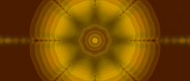 Pulsating Golden Mandala Neon Tunnel 21:9 Ultrawide 60fps VJ Loop Screensaver