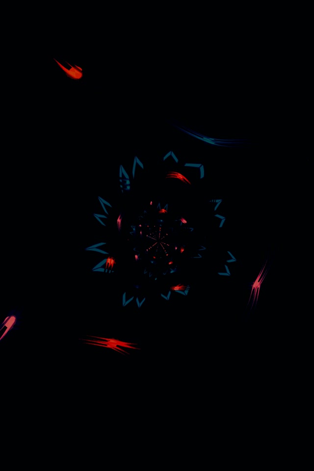 霓虹隧道 VJ Loop | 深色萬花筒螺旋 | 2:3 直向 60fps 屏保