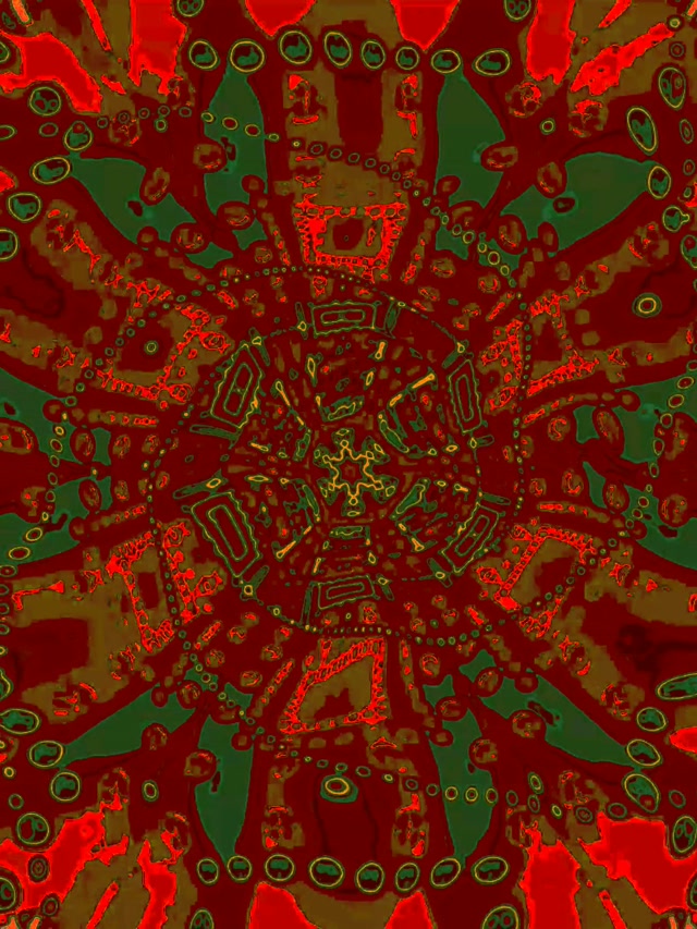 霓虹隧道紅色六角形漩渦 VJ Loop 3:4 iPad 直式 60fps 螢幕保護程式