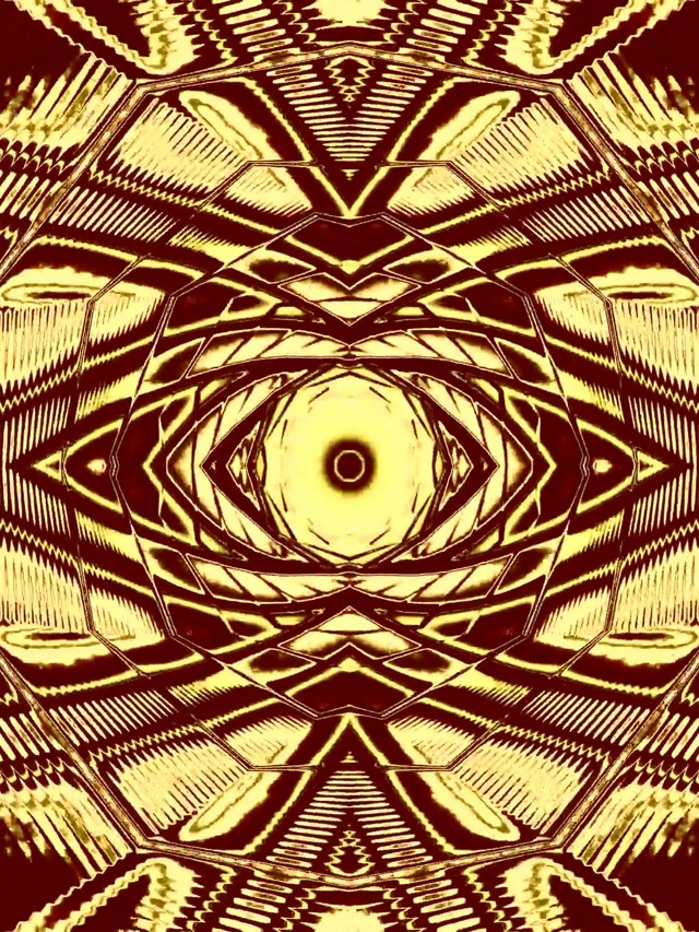 金色霓虹隧道眼螢幕保護程式 VJ Loop 3:4 iPad 直立 60fps