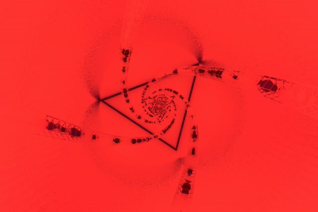 霓虹燈隧道紅色螺旋三角漩渦 VJ Loop 3:2 Surface 60fps 螢幕保護程式