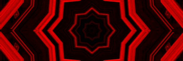 紅星霓虹隧道 3:1 三倍寬 60fps 螢幕保護程式 VJ Loop