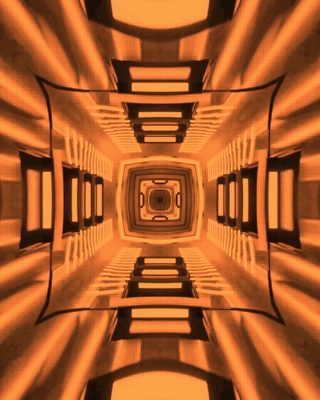 霓虹隧道橙色萬花筒 VJ Loop 4:5 Instagram 60fps 螢幕保護程式