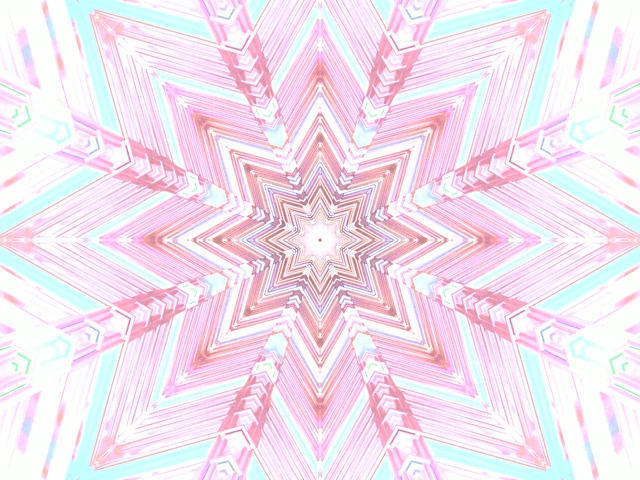 霓虹燈隧道粉色星形萬花筒 Vj Loop 4:3 經典 60fps 螢幕保護程式