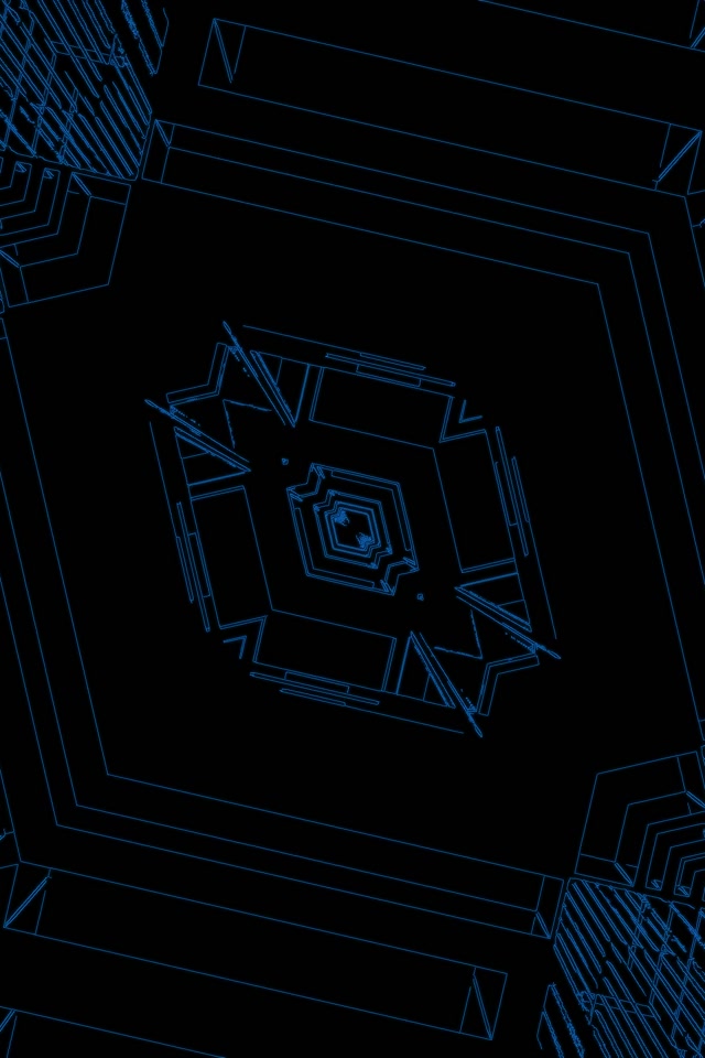 藍霓虹隧道屏保 60fps 2:3 Photo Portrait VJ Loop