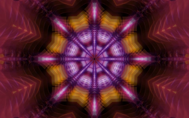 Pulsating Kaleidoscope Neon Tunnel VJ Loop 16:10 MacBook 60fps Screensaver