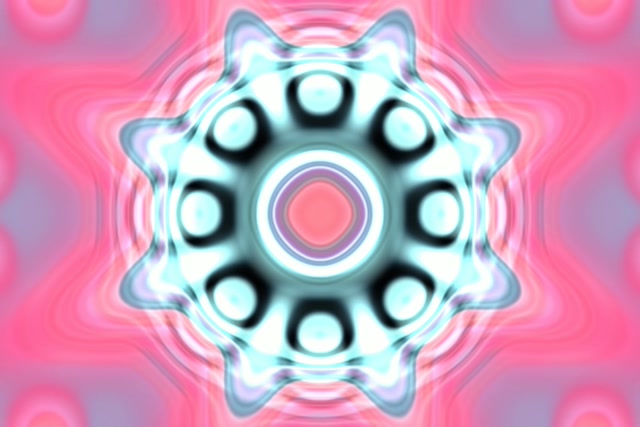 Pulsating Gear Neon Tunnel 3:2 Surface 60fps VJ Loop Screensaver