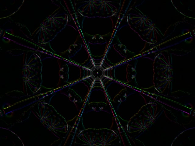 Neon Tunnel Kaleidoscope Vortex | 4:3 Classic 60fps Screensaver VJ Loop