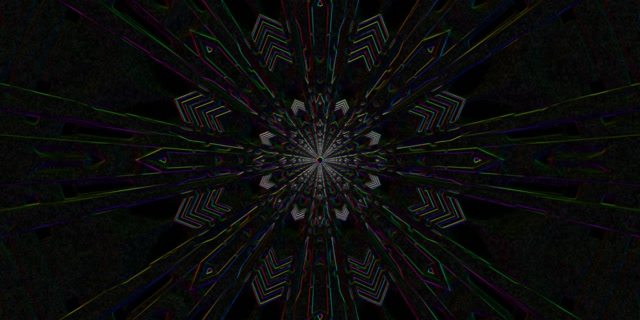 Neon Tunnel Kaleidoscope Vortex Loop 2:1 Univisium 60fps Screensaver