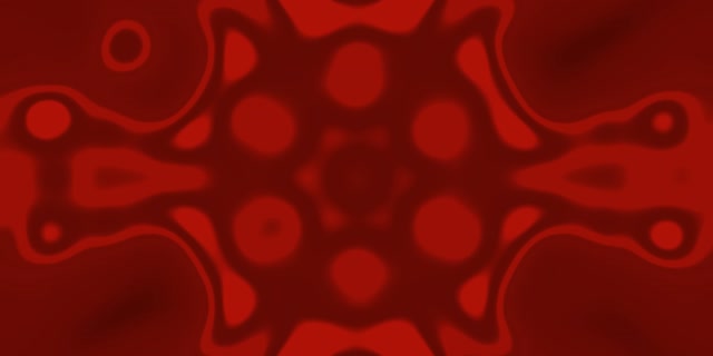 Red pulsating cells neon tunnel 2:1 univisium 60fps screensaver VJ loop