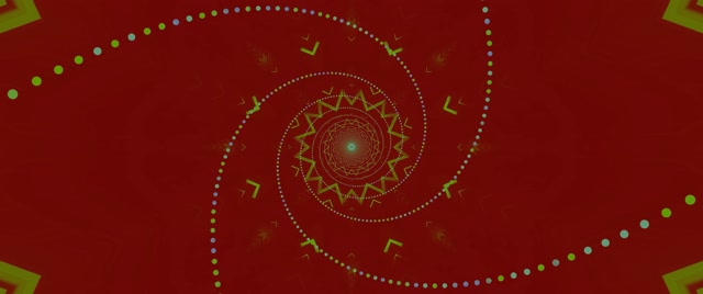 Neon Tunnel Kaleidoscope Star Mandala Vj Loop 2.39:1 Cinemascope 60fps Screensaver