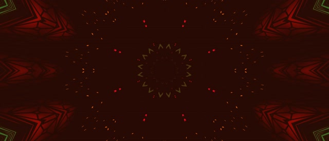 霓虹隧道红绿万花筒星形 Vj Loop 21:9 超宽屏 60fps 屏保