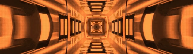 霓虹隧道橙色万花筒漩涡 VJ Loop 32:9 Super Ultrawide 60fps 屏保