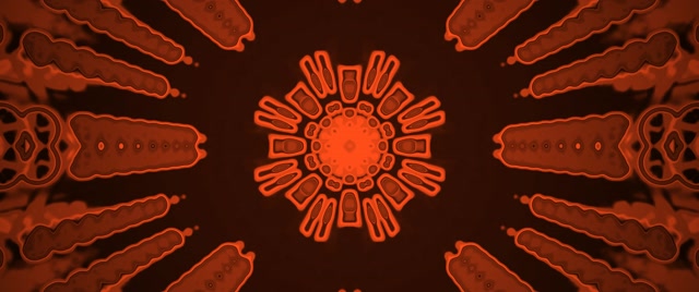 Red Neon Tunnel Kaleidoscope Burst VJ Loop 2.39:1 Cinemascope 60fps Screensaver