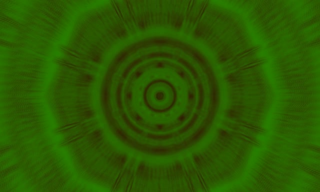 Vj loop Green Neon Tunnel Radial Mandala 5:3 wide 60fps Screensaver