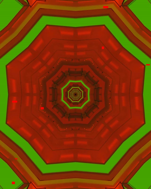 Pulsating Red Hexagon Neon Tunnel 4:5 Instagram 60fps VJ Loop Screensaver