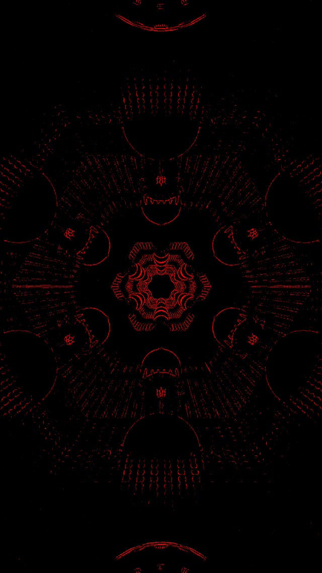 Red Fractal Kaleidoscope Neon Tunnel Vj Loop 9:16 Reels 60fps Screensaver
