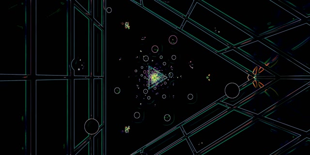 霓虹隧道屏保 2:1 Univisium 60fps Vj Loop 绿色圆圈 PC