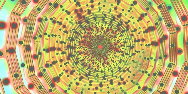 霓虹隧道螺旋点状漩涡 VJ Loop 2:1 Univisium 60fps 屏保