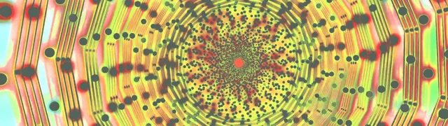 霓虹隧道点状螺旋漩涡 VJ Loop 32:9 超级超宽屏 60fps 屏保