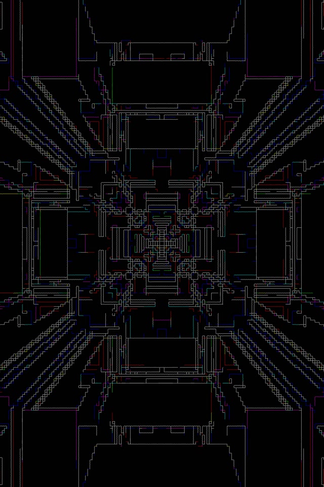 霓虹隧道像素网格 2:3 照片竖屏 60fps 屏保 VJLoops