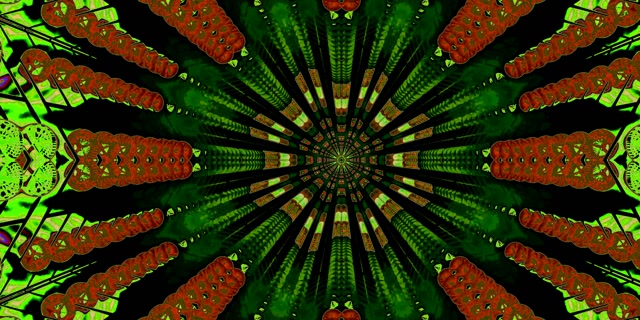 霓虹隧道红色万花筒爆发 VJLoops 2:1 Univisium 60fps屏保