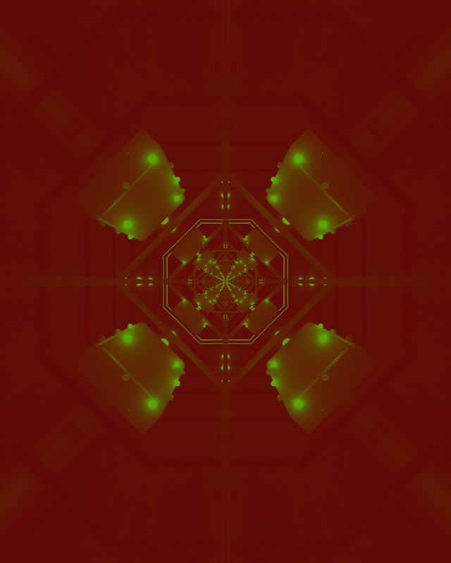 霓虹隧道绿色八角漩涡 VJ Loop 4:5 Instagram 60fps 屏保