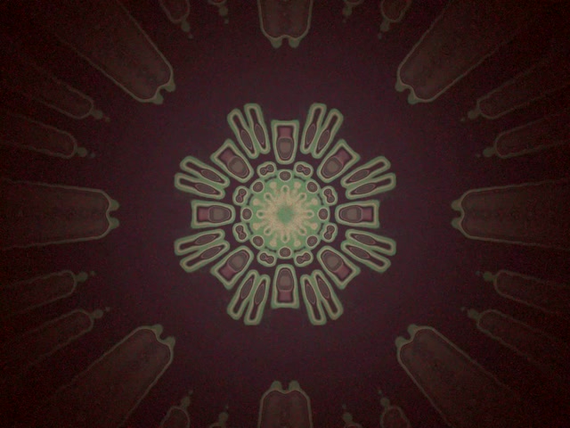 Vj Loop 霓虹隧道暗黑曼荼罗径向尖刺 4:3 经典 60fps 屏保