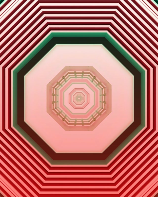 粉红色霓虹隧道屏保 60fps 4:5 Instagram VJLoops PC笔记本