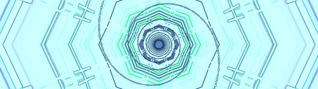 青色霓虹隧道屏保 60fps 32:9 超级超宽屏 VJ Loop PC 笔记本