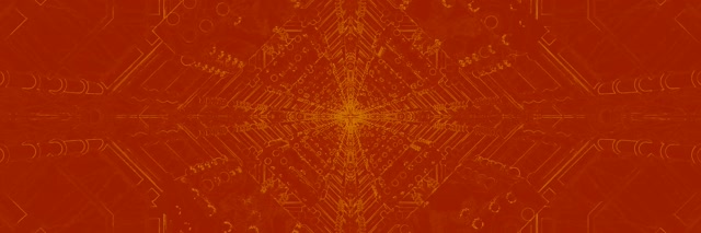 霓虹隧道红金万花筒星 VJ Loop 3:1 三倍宽屏 60fps 屏保