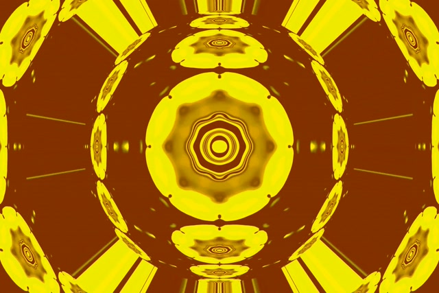 霓虹隧道金色曼陀罗 VJ Loop 3:2 Surface 60fps 屏保