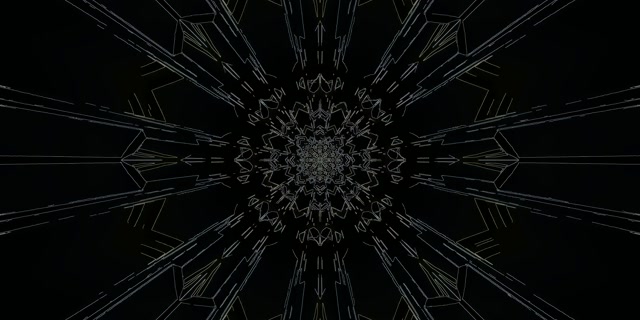 暗色霓虹隧道曼陀罗屏保 2:1 电影 60fps VJ Loop