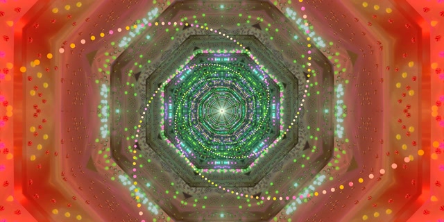 霓虹隧道八角形屏幕保护程序 2:1 Univisium 60fps VJ Loop