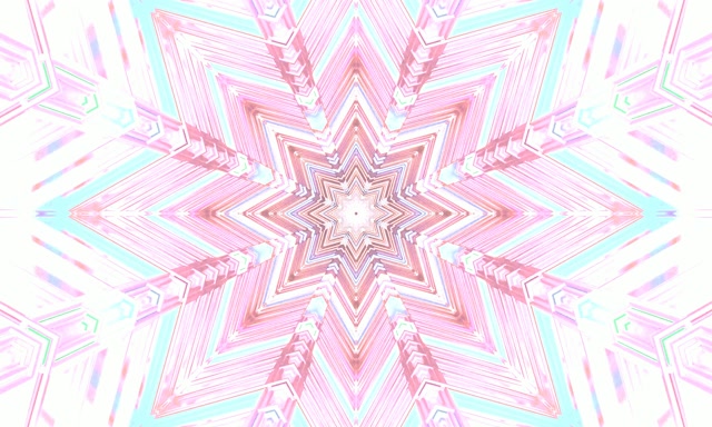 霓虹隧道粉色星形万花筒 VJ Loop 5:3 宽屏 60fps 屏保