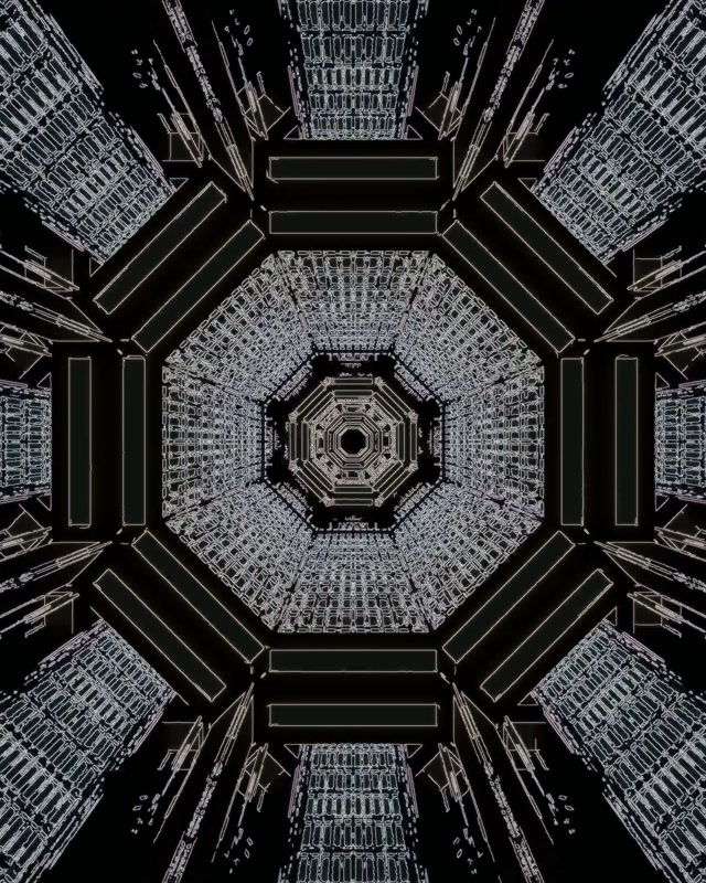 霓虹隧道屏保 60fps 黑色八角 VJLoops 4:5 Instagram PC