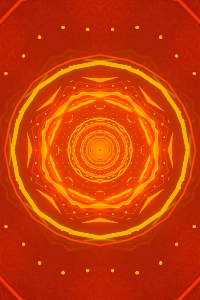 霓虹隧道火焰八角形漩涡屏保 2:3 照片竖屏 60fps Vj Loop