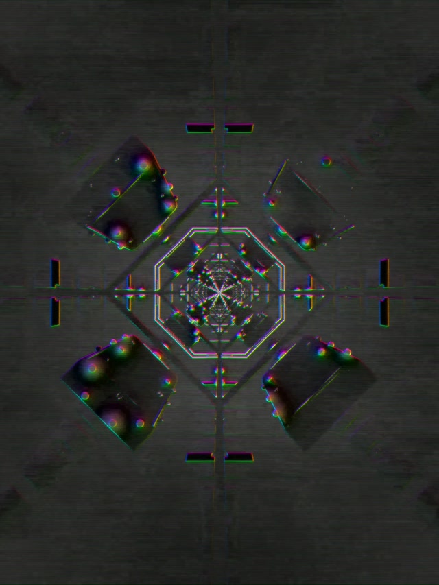 Kaleidoscope Neon Tunnel VJ Loop 3:4 iPad Portrait 60fps Screensaver